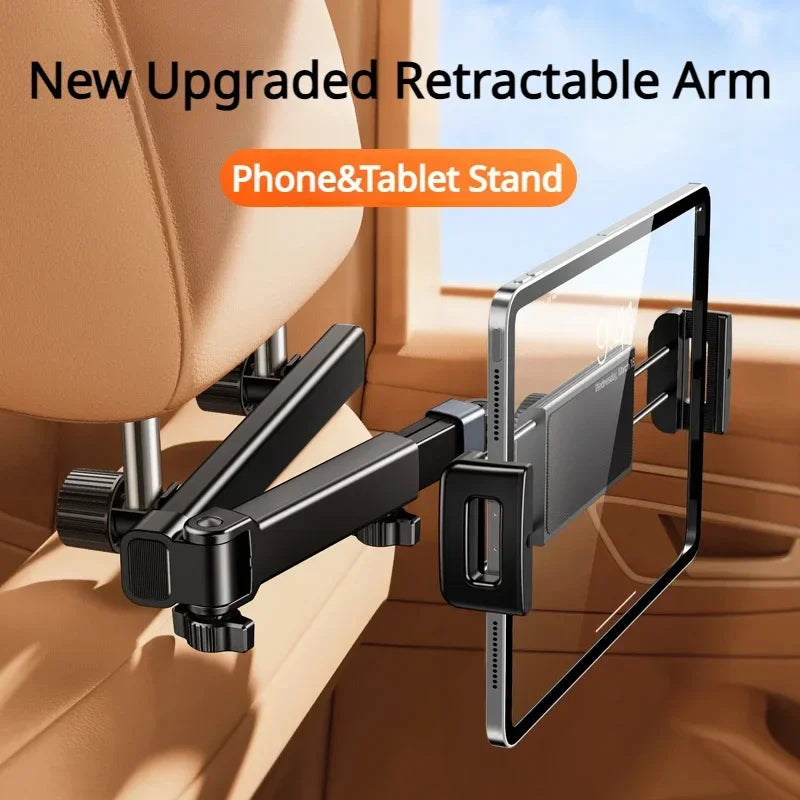 Adjustable Car Headrest Phone & Tablet Holder – Rear Seat