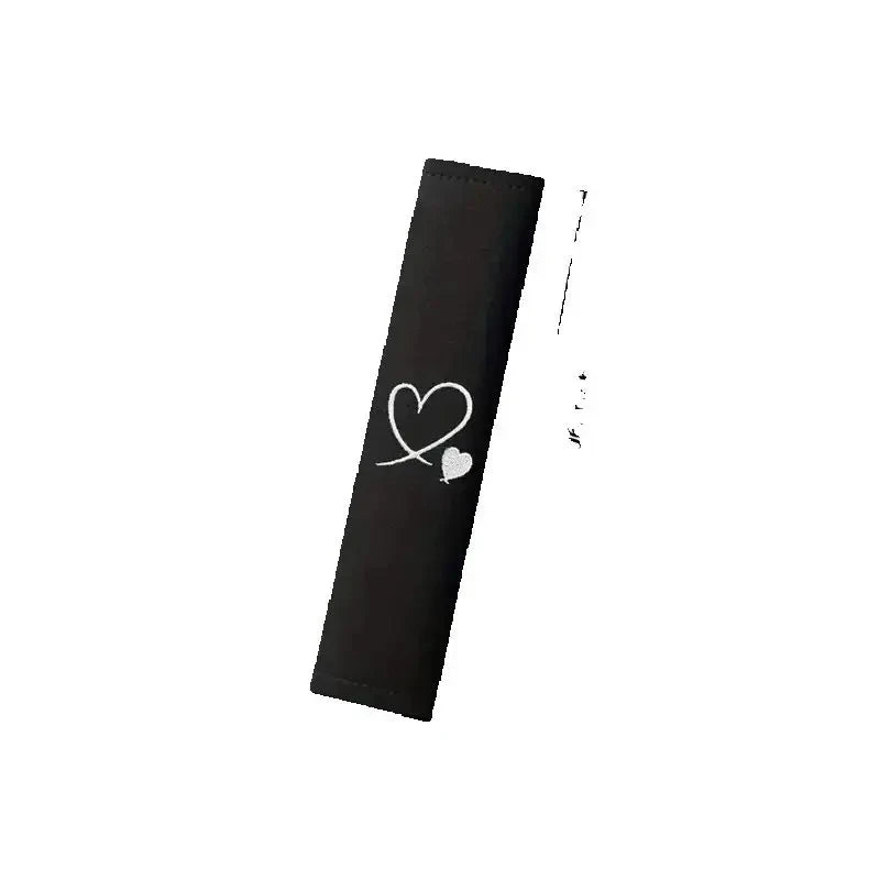 Soft Seat Belt Shoulder Pads – Love Design, Set of 2