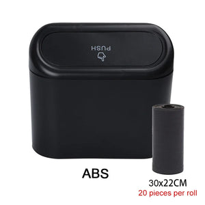 Compact Car Trash Can with Lid