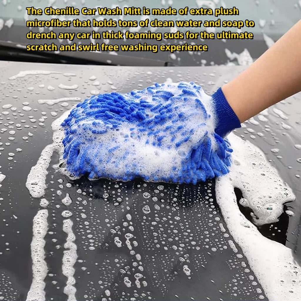 Double-Sided Chenille Microfiber Car Wash Mitt