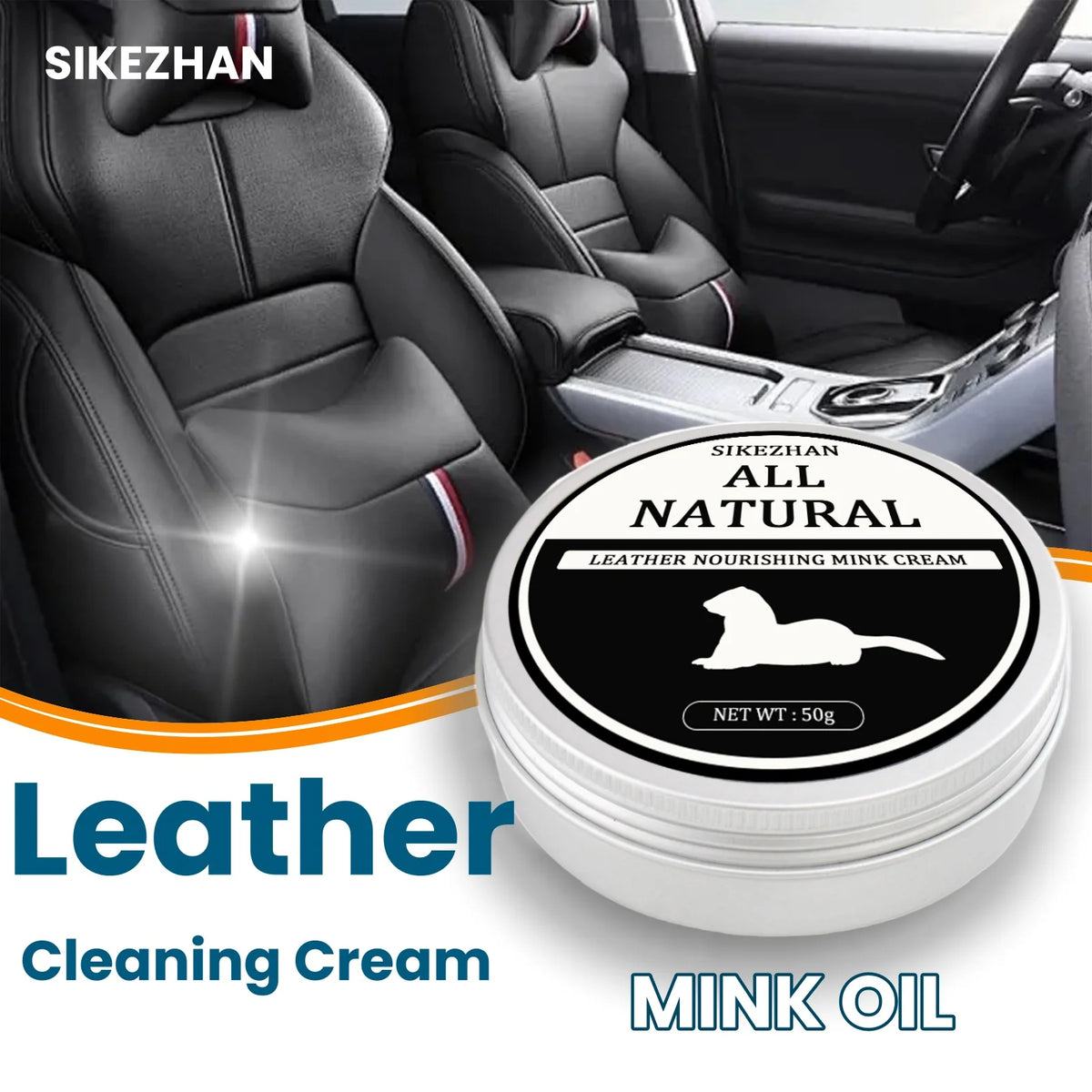 Car Leather Cleaning & Care Cream – 50 g
