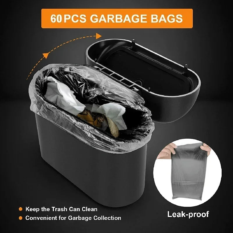 Compact Car Trash Can with Lid