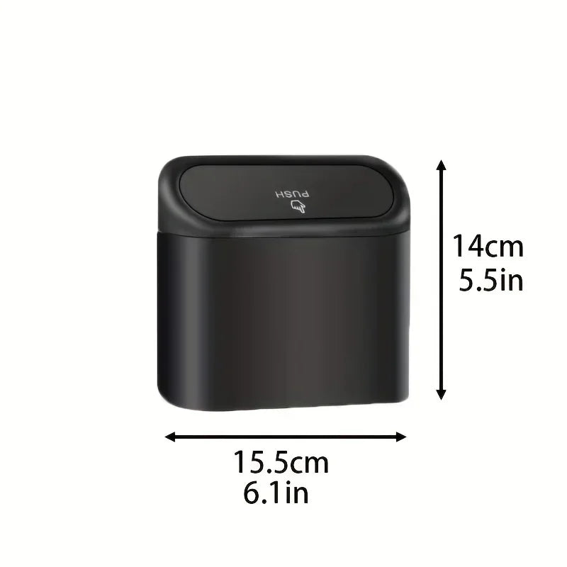 Compact Car Trash Can with Lid