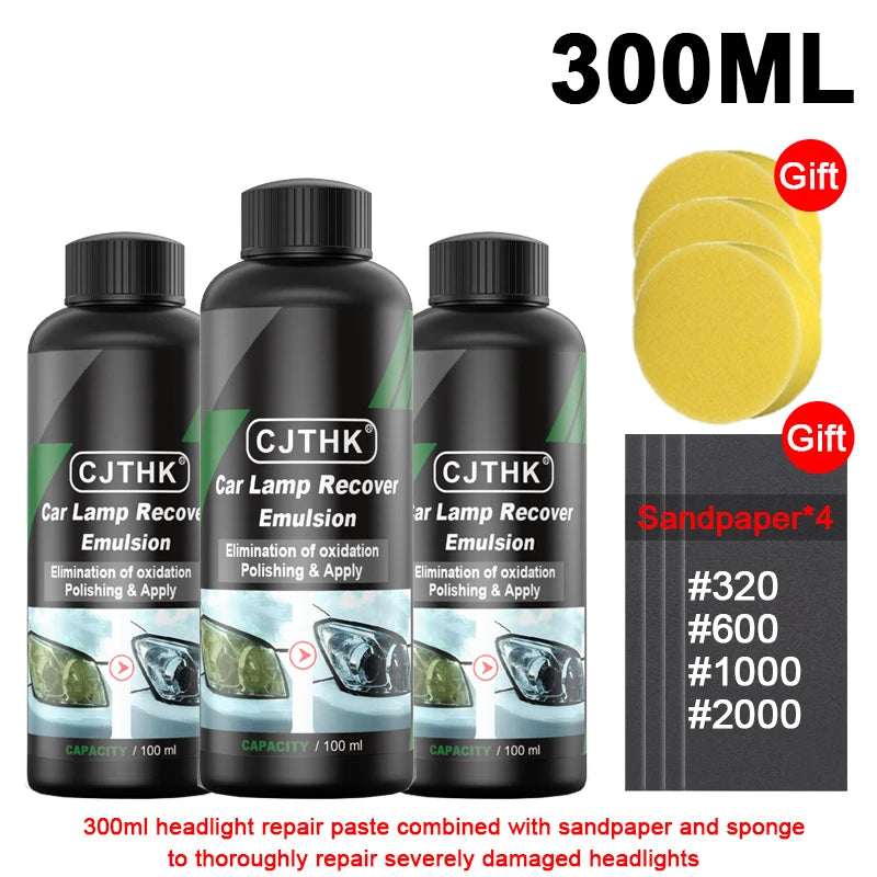 Headlight Polishing Liquid – Multiple Sizes & Sets